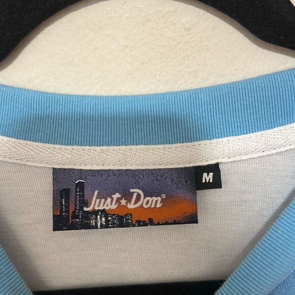 Just Don Mens Multicolor Graphic Cotton Long Sleeve Football T-Shirt Medium - Picture 4 of 7